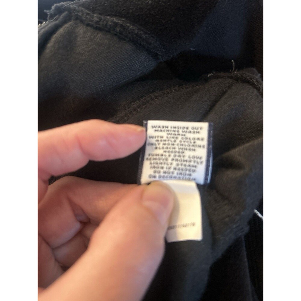 Fila Black Velour Zip Up Hoodie Track Jacket Coral White Stripe Womens Medium - Picture 12 of 16